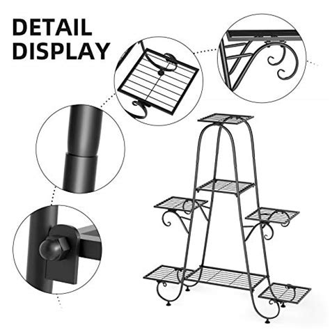 Unho Tier Metal Plant Stand Potted Flower Planter Storage Shelf