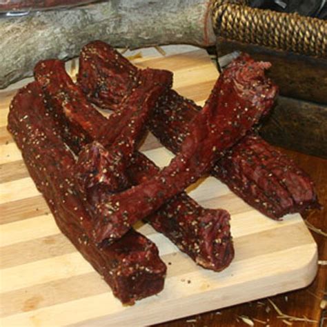 Peppered Dried Beef Jerky Thick Woody S Smokehouse