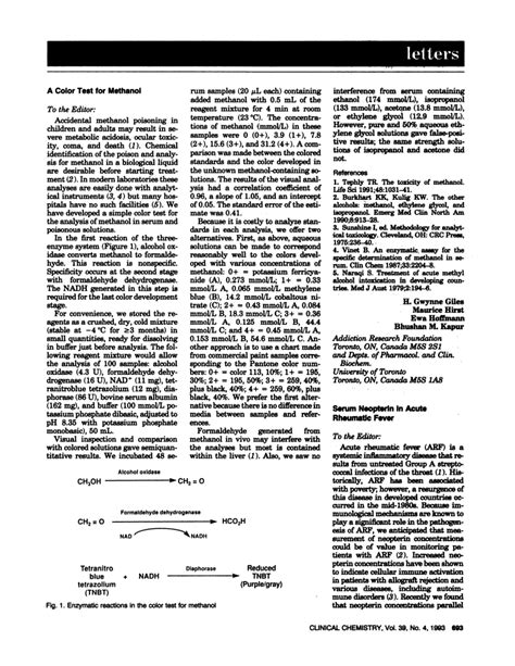 (PDF) A color test for methanol