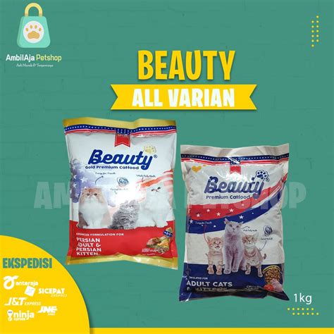 Jual Makanan Kucing Murah Beauty Premium 1 Kg And Beauty Gold 1kg For