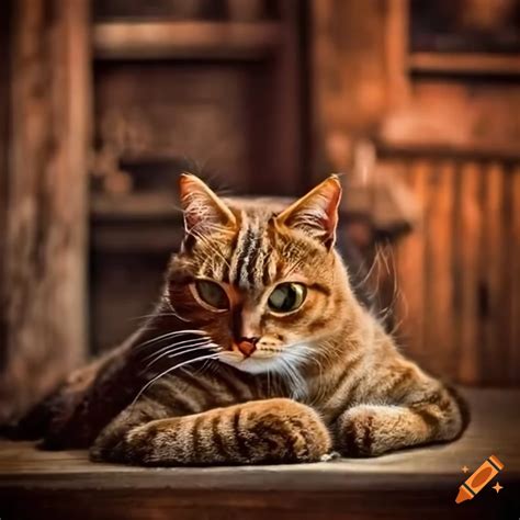 Cat Smoking A Cigar In An Old West Saloon On Craiyon