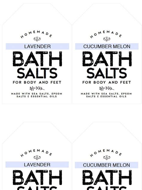 Lavender Mint Bath Salts Labels Tutorial — Diy Labels Club Bath Salts Diy Labels Labels