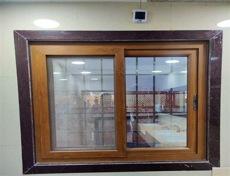 Mm Brown Upvc Glass Sliding Window X Feet At Rs Square Feet In