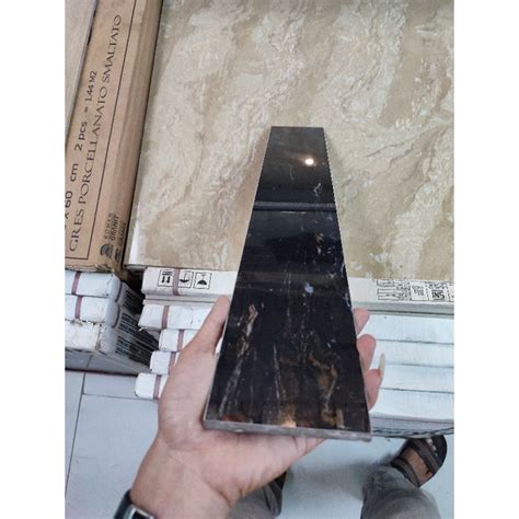 Jual List Plint Granite 10x60 Aurora Black Shopee Indonesia