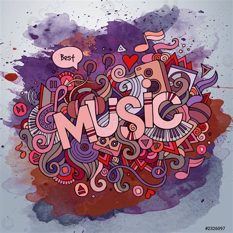 Music Hand Lettering And Doodles Elements Stock Vector 2326097