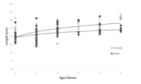 Von Bertalanffy Growth Curves For Male And Female Of Sphyraena