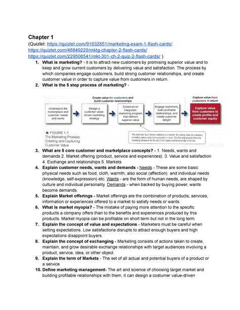 Marketing Notes Chapter 1 Quizlet Quizlet 91632851 Marketing Exam