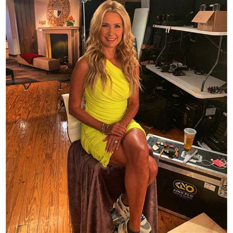 Kary Brittinghams Yellow Ruched Dress Big Blonde Hair