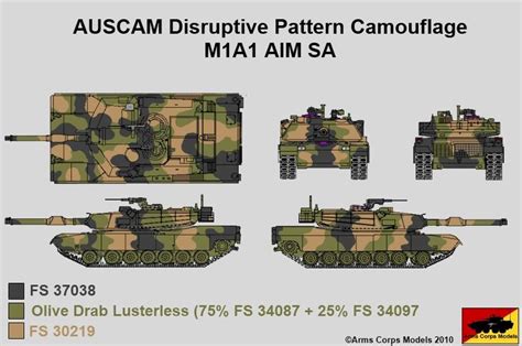 Australian Army M1A1 AUSCAM Disruptive Pattern Camouflage World Tanks