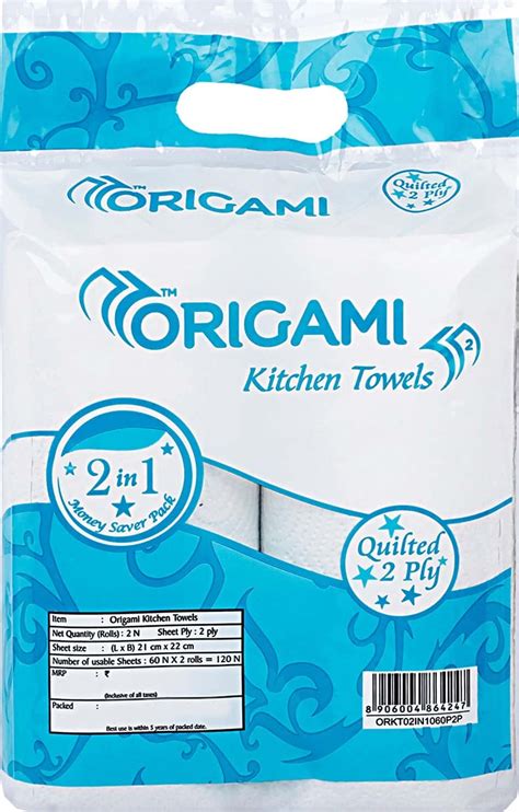 Buy ORIGAMI KITCHEN TOWEL ROLLS KITCHEN TISSUE PAPER WIPES SWIPE