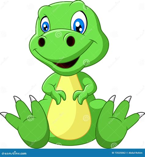 Cartoon Baby Tyrannosaurus Sitting Stock Vector Illustration Of Cute