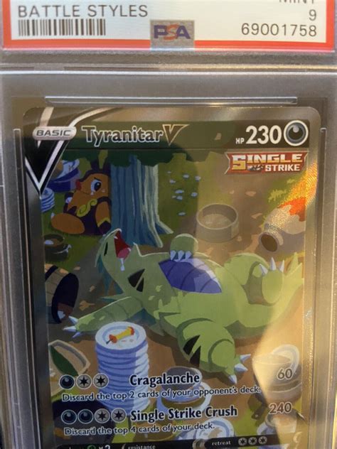 Psa Tyranitar V Battle Styles Alternate Art Mint Pokemon Card