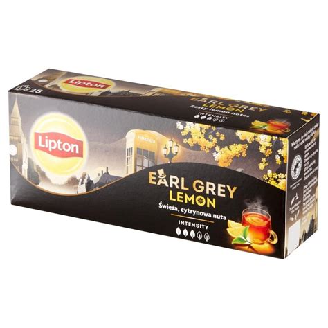 Lipton Earl Grey Lemon Herbata Czarna Aromatyzowana 50 G 25 Torebek