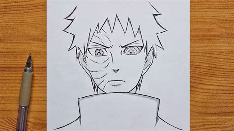 How To Draw Obito Uchiha From Naruto Obito Step By Step Easy