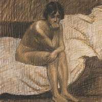 Steinlen Nude Woman Sitting On The Bed 1913 PICRYL Public Domain Search