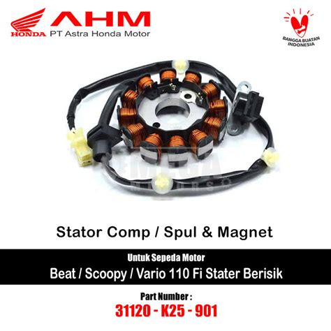 Jual 31120 K25 901 902 Spull Magnet Stator Comp Honda BeAT Scoopy