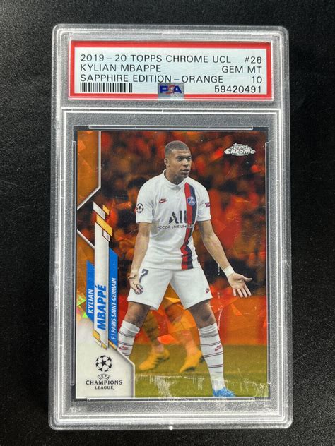 Kylian Mbappe 2019 Topps Chrome UEFA Champions League Sapphire Edition