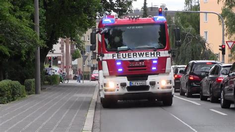 HLF 3 FW 4 im Löschzug FW 1 BF Nürnberg neue Rosenbauer AT3 YouTube