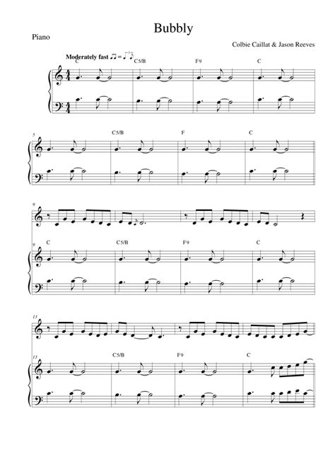 Bubbly By Colbie Caillat Voice Digital Sheet Music Sheet Music Plus