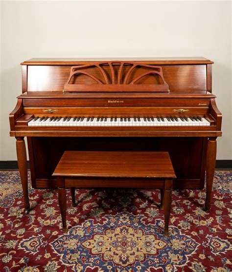 Baldwin Acrosonic By Baldwin Spinet Piano Or Satin Walnut Or Sn 1498382