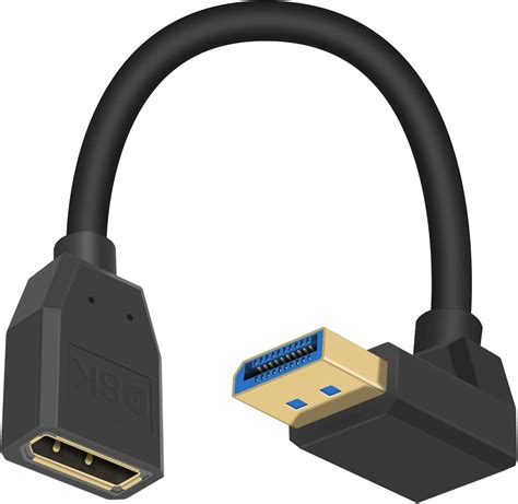 Right Angle Displayport 1 4 Cable 15cm Down Angled Displayport