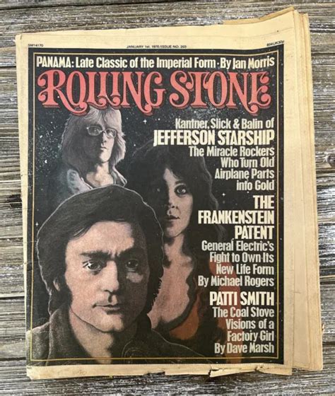 Vintage Rolling Stone Jefferson Starship Magazine Issue January