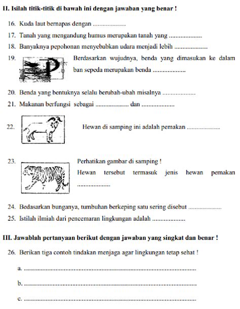 Soal Ipa Kelas Homecare