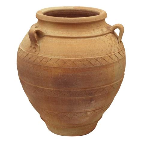 Greek Terracotta Distressed Jar Large Terracotta Pots Garden Pottery