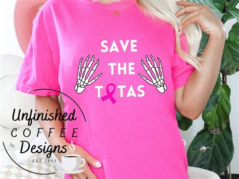 Save The Tatas Svg Breast Cancer Awareness Svgpink Etsy