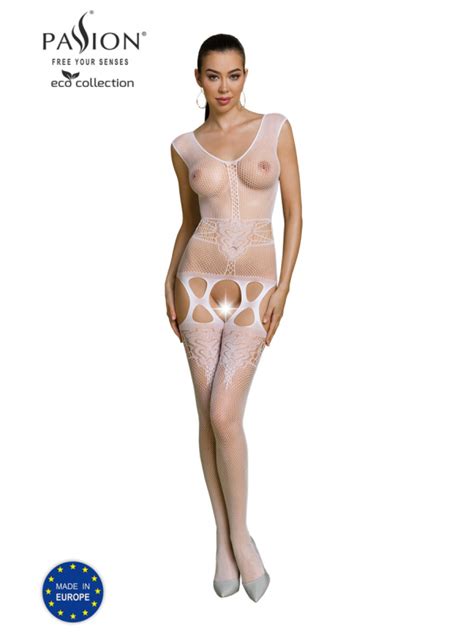 Eco Bodystocking Bs Wit Exclusieve Lingerie Bodystocking