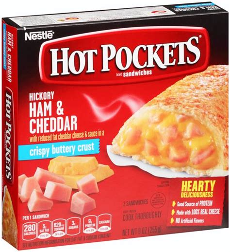 Hot Pockets Frozen Sandwiches Ham Cheddar 2Pk Hy Vee Aisles Online Grocery Shopping