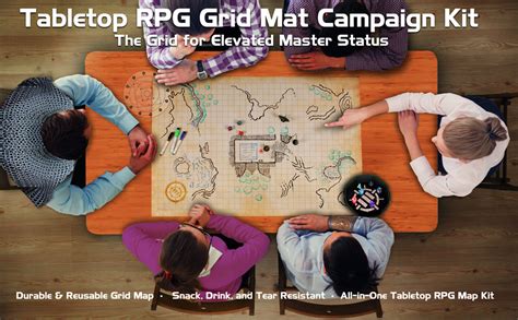 Amazon ENHANCE RPG Grid Mat Tabletop DND Map 24x36 Inch Role