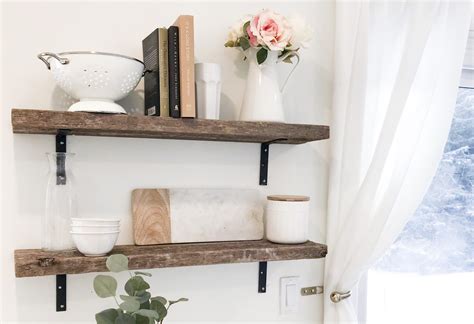 DIY Rustic Open Farmhouse Shelves In 2020 Farmhouse Shelves House