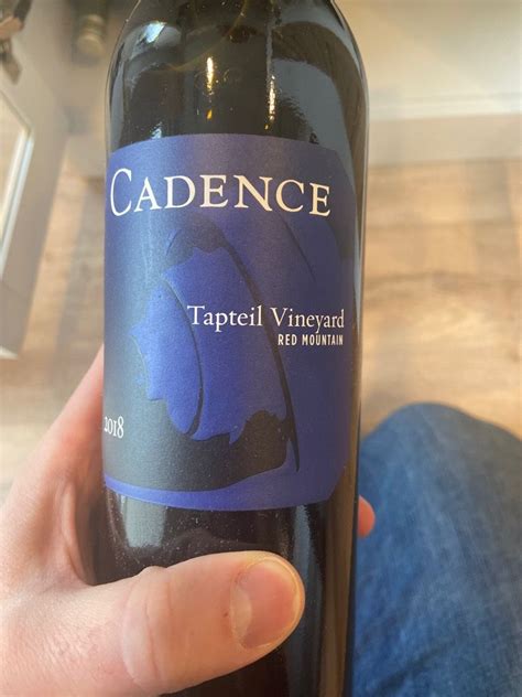 2018 Cadence Tapteil Vineyard Usa Washington Columbia Valley Red