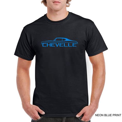 Neon Blue Chevelle Mens T Shirt 1969 Chevelle T Shirt Muscle Car Shirt