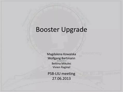 Ppt Booster Upgrade Powerpoint Presentation Free Download Id5696179