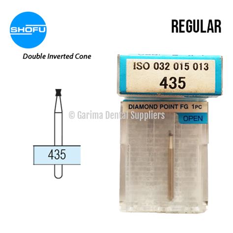 Shofu Diamond Burs FG Double Inverted Cone Normal 435 Garima