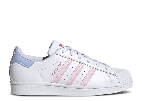 Wmns Superstar White Pink Blue Adidas Hq Cloud White Clear