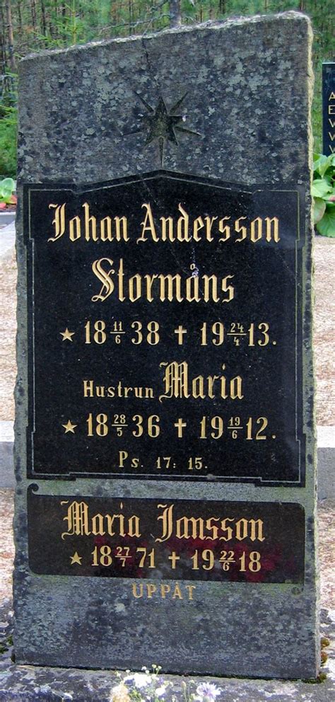 Johan Andersson Storm Ns M Morial Find A Grave