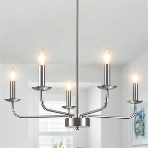 Lynpon Brushed Nickel Sputnik Chandelier Lights Lights Silver