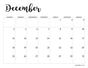 December 2023 Calendar Monday Start - Get Calendar 2023 Update