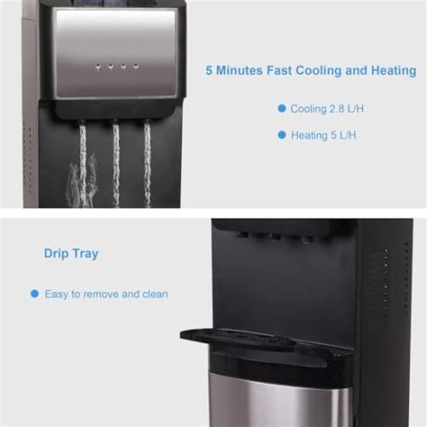 Bottom Loading Water Cooler Hot Cold Room Water Dispenser With Temperature Spouts Safety