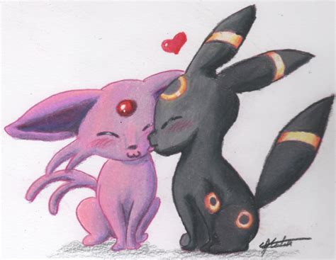 Umbreon And Espeon Love By Technoxkitty On Deviantart