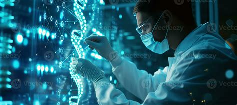 AI generated Scientists explore results of microbiology DNA sequencing