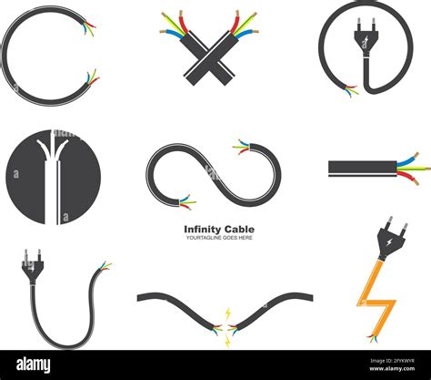 Plantilla De Dise O De Ilustraci N De Vector De Icono De Cable