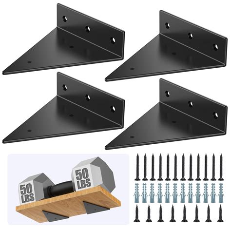 Buy Shelf Bracket Inch Heavy Duty Floating Shelf Brackets Black