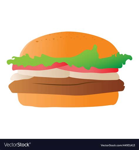 Burger bun cartoon Royalty Free Vector Image - VectorStock