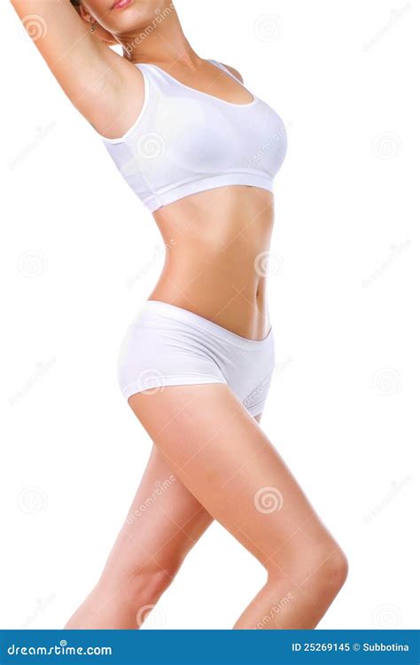 Beautiful Woman Perfect Body Stock Image Image Of Belly Isolated