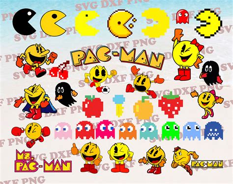 Pacman Svg Dxf Png Pacman Bundle Cricut File Etsy