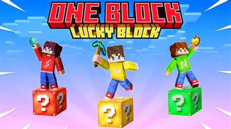 One Block Lucky Block By The Craft Stars Minecraft Marketplace Map